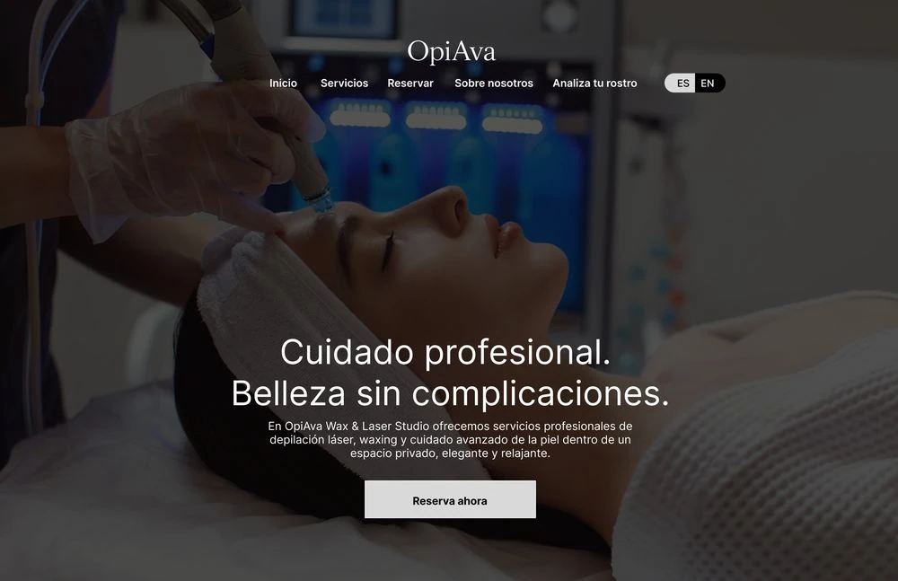 Página de OpiAva Wax & Laser Studio