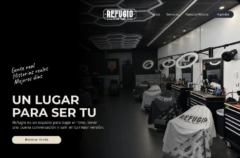 Página de Refugio Barber Studio